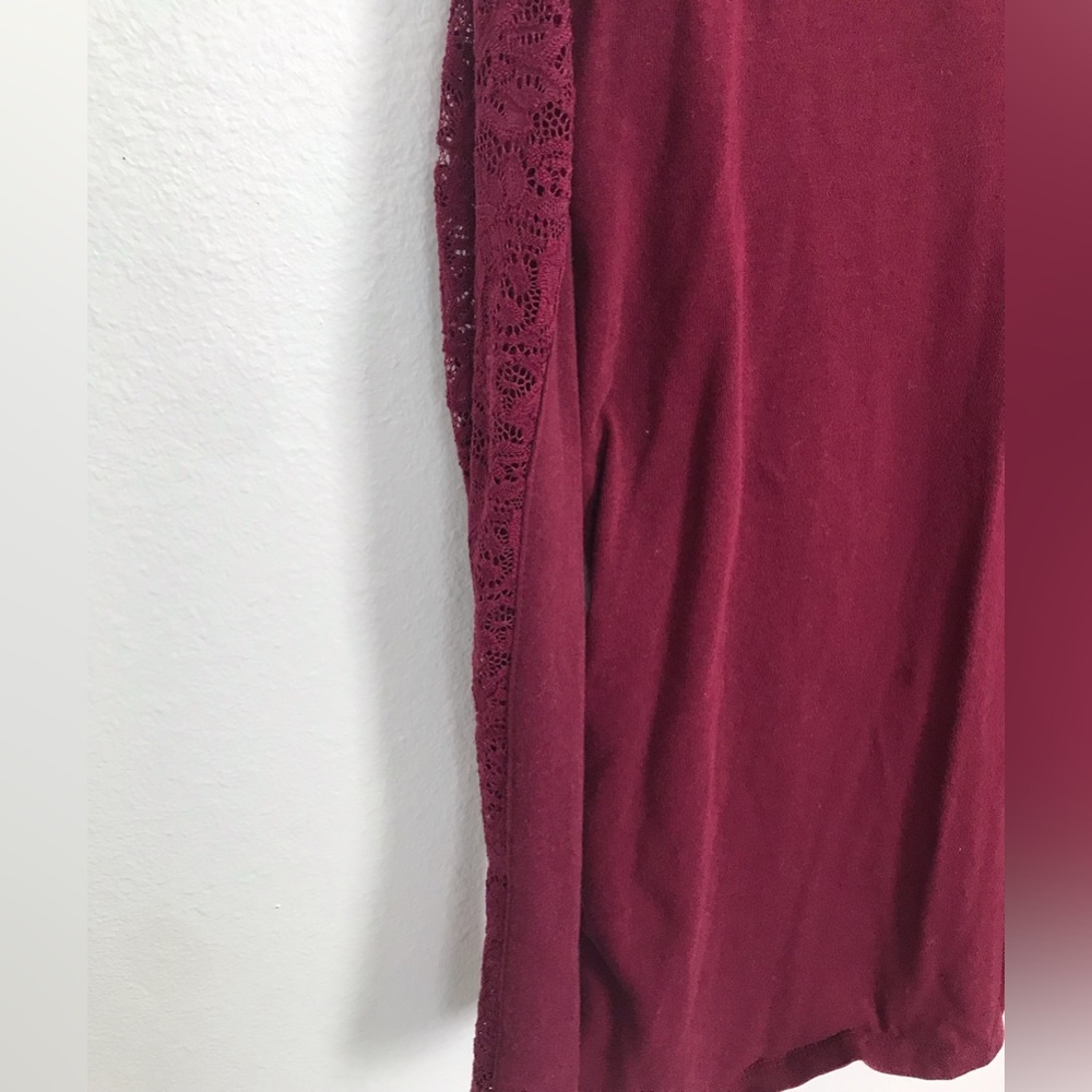 Maroon long Sleeve Ambiance Maternity shirt (large) - Picture 2 of 6